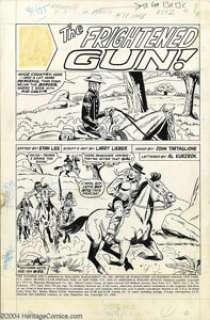 Larry Lieber and John Tartaglione - Rawhide Kid #84, Original Art Group of 9 pages (Marvel, 1971). Pages from - | Heritage