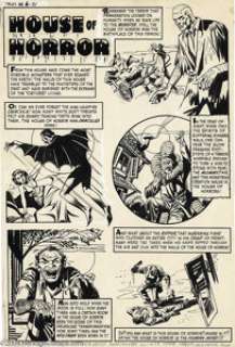 Rudy Palais (attributed) - Witches Tales #6 page Original Art (Harvey, 1951). Frankenstein, Dracula, the Mummy, - | Heritage