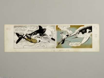 Dan Barry - Flash Gordon Daily Comic Strip Original Art, dated 7-2-56 (King Features Syndicate, 1956). Flash faces - | Heritage