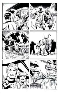 Bruce Timm, Ron Frenz - Fantastic Four: World‘s Greatest Comics Magazine #11 P 5 (Bruce Timm Inks! Silver Surfer, Ff, Crystal, Thor, Odin, Balder, Watcher!) 2001
