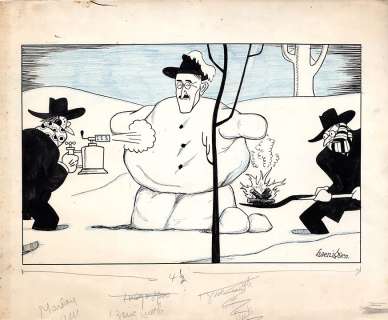 Harry Haenigsen | He’s a Coll One - Editorial Cartoon | Graphic Collectibles