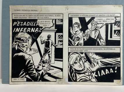 Original Comic Book Illustration Art By C. Diaz in Spanish | misc / divers