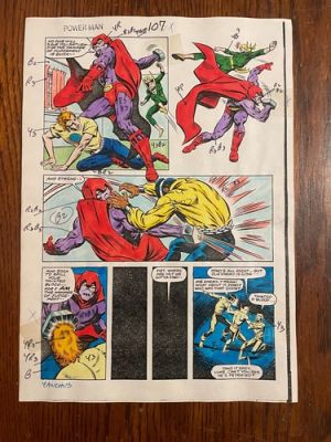POWER MAN IRON FIST #107 comic ART original COLOR GUIDE LUKE CAGE BEAT UP KICK | eBay US (Buy It Now)