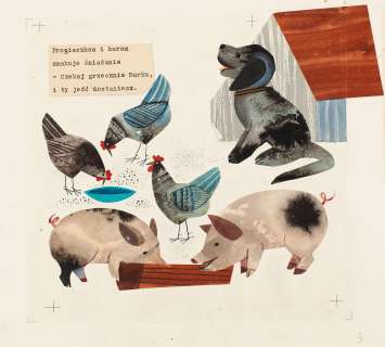 Zbigniew Rychlicki (1922 - 1989) | Zbigniew Rychlicki | "Na wsi", ilustracja, 1960 | Desa Unicum