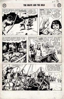 Russ Heath - Brave And the Bold #15 P 4 (Robin Hood Origin Story!) Large Art -1957