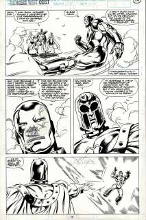 John Byrne, Paul Ryan - West Coast Avengers #57 P 12 (Iron Man Battles Magneto, Scarlett Witch, & Quicksilver!) 1989
