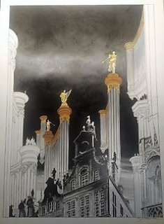 Schuiten, François - Dessin original Ã  l’encre de Chine - Les orgues de Bruxelles - (2009) | Catawiki