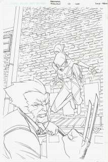 Jorge Molina | Avengers Assemble #23 Cover (Wolverine with Claws Out & Spider-Girl Attached To a Building!) 2013 | Romitaman