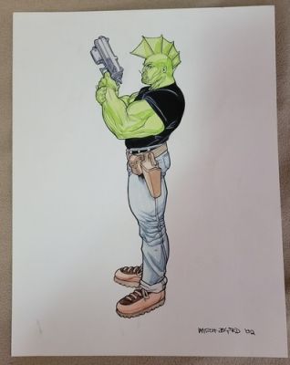 Savage Dragon Full Figure Original Colored Art Commission by Mitch Byrd 2002 | eBay US