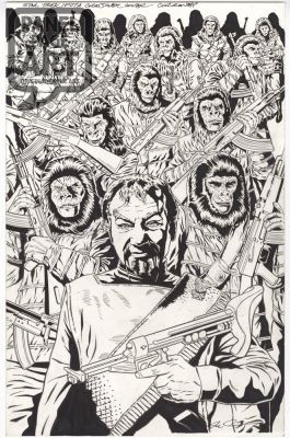 Joe Corroney | Star Trek - Planet of the Apes 2 Cover | Panel Page Art