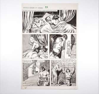 John Buscema Rudy Nebres Savage Sword #93 Art | Bruneau & Co. Auctioneers