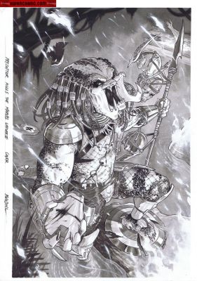 Michele Bandini | Covers / Pinups Issue Predator Kills the Marvel Universe # 1 Page Cover | Kwan Chang