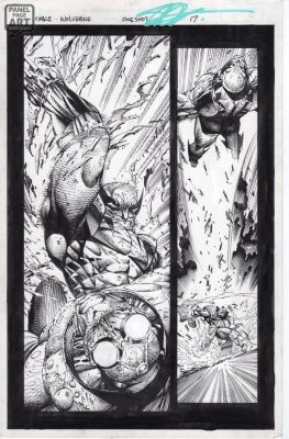 Stephen Platt | Wolverine Cable 1 - Guts And Glory Splash | Panel Page Art