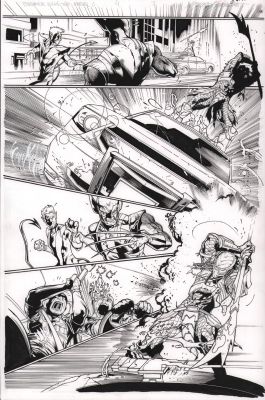 Jay Leisten | Predator Kills the Marvel Universe #4 P.7 - Wolverine & Nightcrawler Vs Predator - Signed - 2025 | Anthony’s Comic Book Art