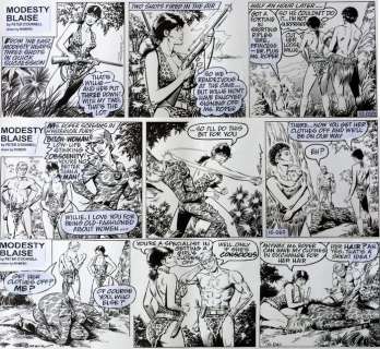Romero, Enrique Badia - 3 x Original strip art (s.10059, 10060, 10061) - Modesty Blaise - The Killing Game - (2000) | Catawiki