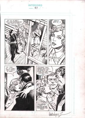 Jose Garcia-Lopez | Road To Perdition #2 P.47 - an Unwanted Guest - Signed - 2004 | Anthony’s Comic Book Art