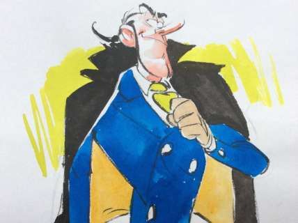 Munuera - Dessin original en couleur - Zorglub - Spirou et Fantasio | Catawiki