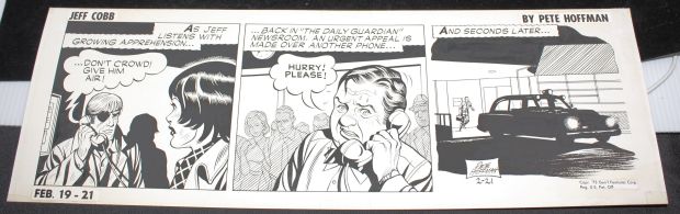 Pete Hoffman | Jeff Cobb Daily Strip 2/21/73 - Signed | Anthony’s Comic Book Art