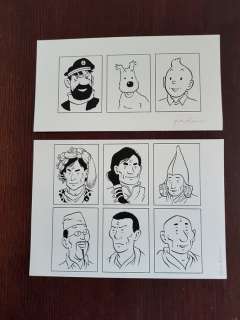 Rodier, Yves - Dessins originaux de la page de garde - Une aventure de Tintin - Le Prisonnier du Dragon Rouge | Catawiki