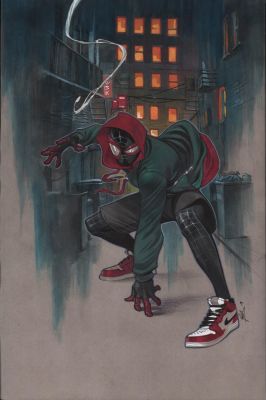 Jorge Molina | Miles Morales Spider-Man Mixed Media Color Art - Signed - 2019 | Anthony’s Comic Book Art