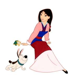 Studios Disney - Dessin original couleur - Mulan et son père - (années ’90) | Catawiki