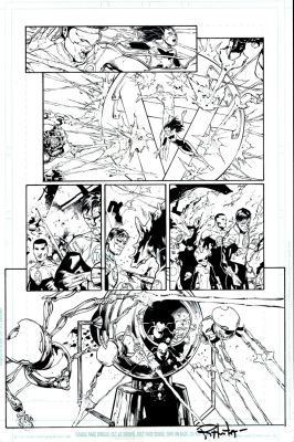 Billy Tan, Rob Hunter | Green Lantern #24 P 17 (Great Page with Several Green Lanterns Throughout!) 2013 | Romitaman