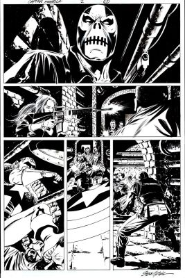 Steve Epting | Captain America #2 P 17 (Captain America & Sharon Carter Battles Crossbones!) 2004 | Romitaman