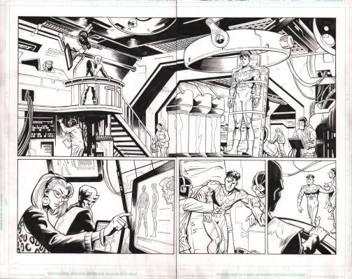 Jose Marzan, Karl Moline | Convergence Superboy #1 Pgs.2&3 Dps - Superboy in the Lab - 2015 | Anthony’s Comic Book Art
