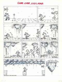 Midam (Né En 1963) Et... | Game Over Encre de Chine et crayon bleu pour le gag... | Tessier Sarrou