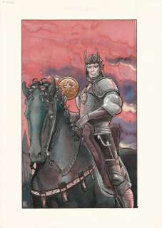 Nizzoli, Marco - original illustration for Tarots "Cavaliere di Denari" (2000) | Catawiki