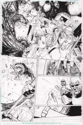 Clay Mann, Seth Mann | Poison Ivy: Cycle of Life & Death #1 P.13 - Harley & Ivy Back To Back - 2016 | Anthony’s Comic Book Art