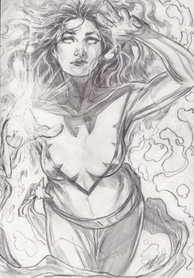 Javier Avila | Dark Phoenix Detailed Pencil Commission - Signed | Anthony’s Comic Book Art
