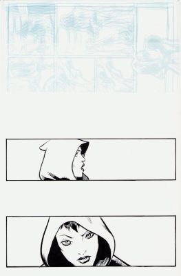 Karl Moline | Woman W/Hooded Cloak Page - Karl Moline | Anthony’s Comic Book Art