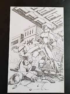 Jonathan Lau - Original Art Pencil Pin Up - The Witness - (2007) 
