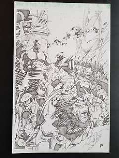 Jonathan Lau - Original Art Pencil Pin-Up - New Gods Darkseid Triumphant - (2008) 