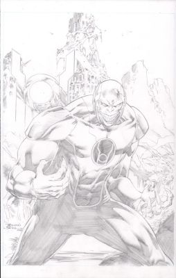 Ricardo Silva | Red Lantern Atrocitus Pencil Art - Signed - 2020 | Anthony’s Comic Book Art