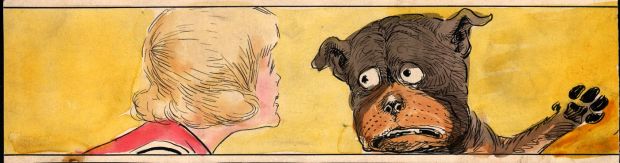 Richard F. Outcault | Buster Brown Sunday Comic Strip Header Section Original Art (1910S) | Romitaman