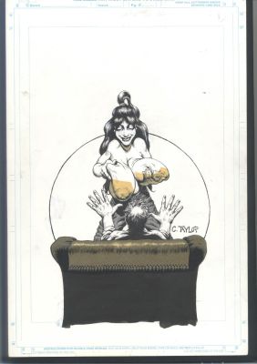 John Cebollero | Cebollero Adults Only Juggs Magazine Gag - Man About To Be Crushed By Enormous Boobs Issue Juggs Magazine | Koch Comic Art