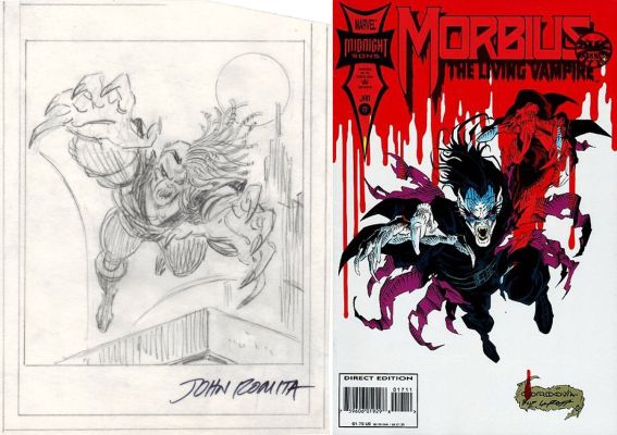 John Romita Sr. | Morbius: the Living Vampire #17 Cover Prelim Drawing (1993) | Romitaman