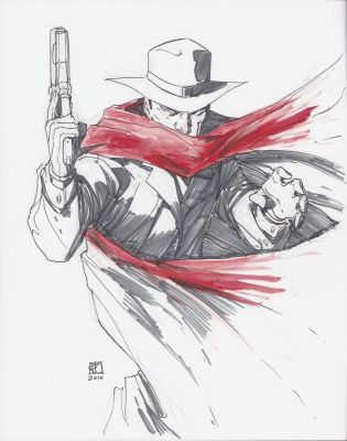 Khoi Pham | The Shadow Color Commission - Signed 2010 | Anthony’s Comic Book Art