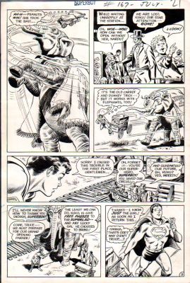Bob Brown, Murphy Anderson | Superboy #167 P 3 (Superboy & Elephant!) 1970 | Romitaman