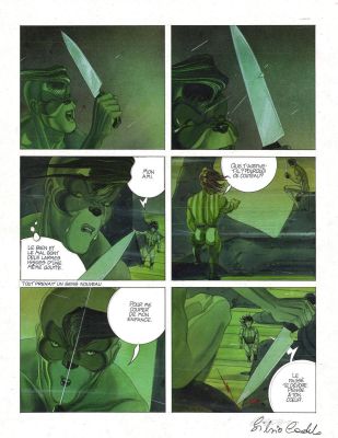 CADELO Silvio - Planche originale 62 en couleur directe ENVIE DE CHIEN Tome 2 Deux Mouches blanches par Silvio CADELO