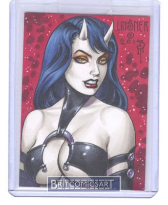 Joe Linsner | Sinful Suzi Trading Card Original By Joe Linsner | BritComicsArt