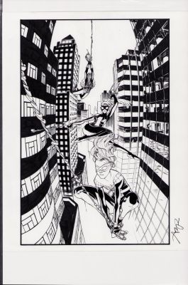 Amy Reeder | Spidergirls Cover #1 - Signed Ink Art Commission | Anthony’s Comic Book Art
