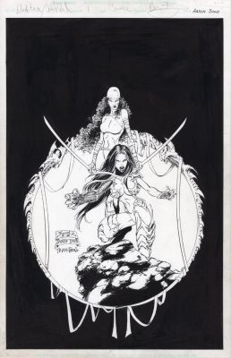Aaron Sowd, Joe Benitez | Witchblade Elektra 1 Cover Devil’s Reign Chapter 6 | TDArt