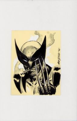 Steve Epting | Wolverine Ink Art Commission on Yellow Paper - Signed 2025 | Anthony’s Comic Book Art