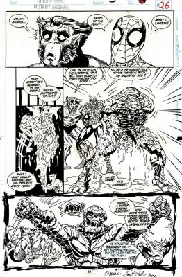 Keith Williams, Scott Kolins | Spider-Man: the Mutant Agenda #3 P 26 (Spider-Man & the Beast in Every Panel Battling!) | Romitaman
