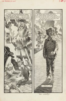 Bernie Wrightson | Badtime Stories ’The Reaper of Love’ P 37 (Large Art Fully Penciled Published Page!) 1971 | Romitaman