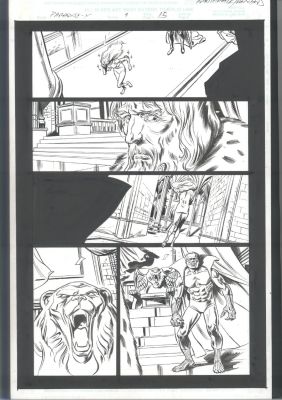 Bill Reinhold Doug Braithwaite | Braithwaite Paradise-X Art - Sexy Woman Flees From the Grey Gargoyle Issue Paradise-X # 9 Page 15 | Koch Comic Art
