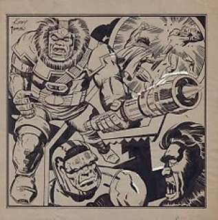 Jack Kirby and Greg Theakston Artwork - Later Published in Who’s Who of the DC Universe #12 (1986) (2 x signed in artwork) | Catawiki